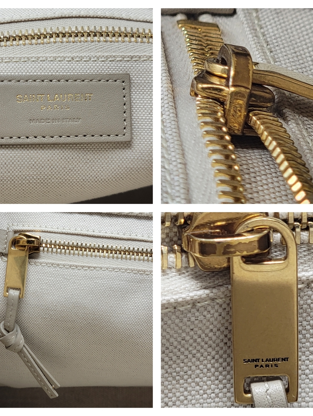SAINT LAURENT Rive Gauche Canvas Tote Bag - Picture 5 of 10